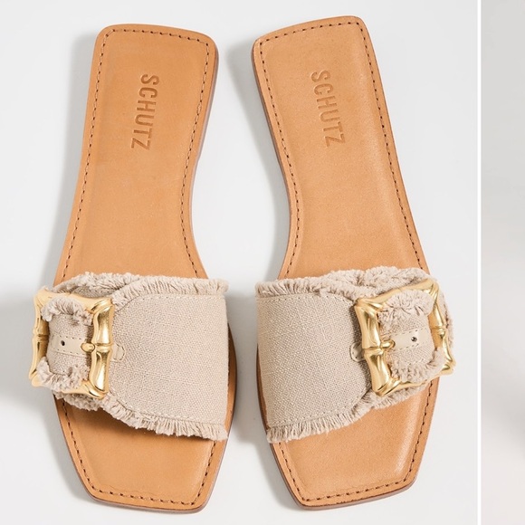 SCHUTZ Enola Linen Sandal - Picture 2 of 12